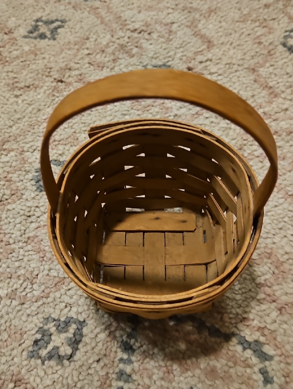 Longaberger Small Handwoven Basket in Light Brown
